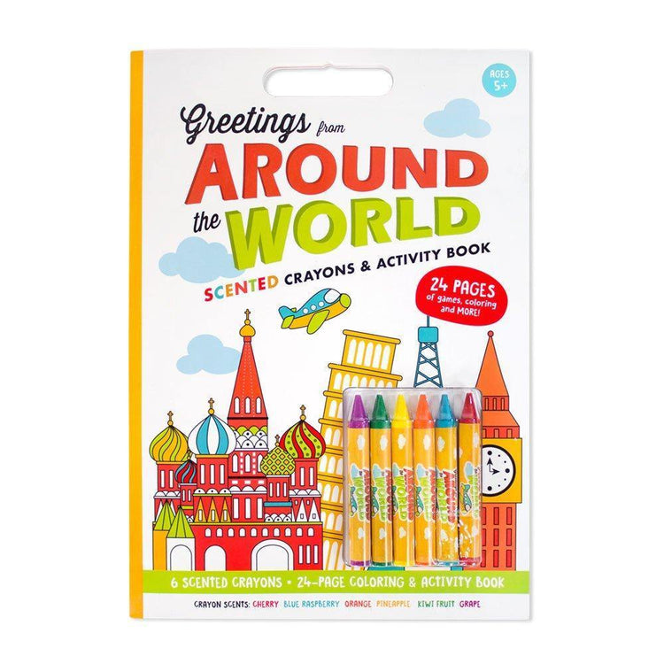 Scentco - Around the World Activity Book With Gourment Scented Crayons - Charlarue Kids Retail