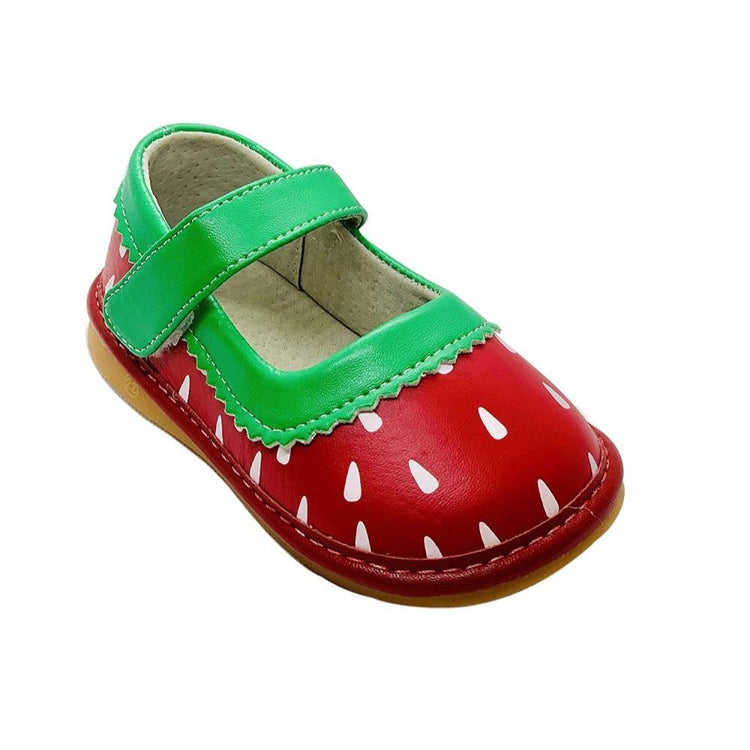 Squeaker Sneakers - Salini Strawberry Mary Janes - Toddler Girls - Charlarue Kids Retail