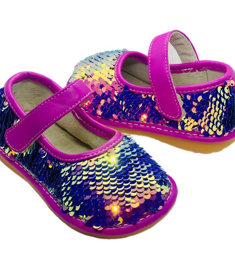 Squeaker Sneakers - Sofia Sassy Sequin Mary Janes- Toddler Girl Shoes - Charlarue Kids Retail