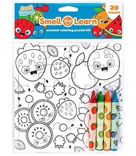 Scentco - Smell and Learn Scented Coloring Puzzle - Fruits Theme
