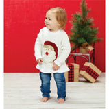 Mud Pie - Girls Santa Claus Ivory Christmas Sweater - Charlarue Kids Retail