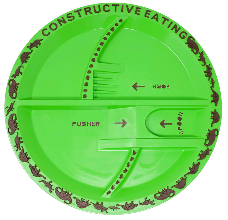 Constructive Eating - Interactive Childrens Plate - Dinosaur Theme - Charlarue Kids Retail