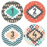 Lucy Darling - Tribal Print Pregnancy / Baby Growth Stickers, Months 1-12 - Charlarue Kids Retail