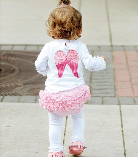 Rufflebutts - Pink Woven Ruffled Baby Bloomers