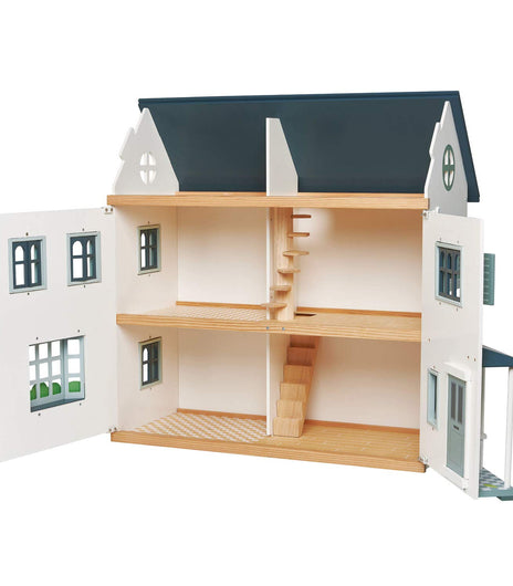 Tender Leaf Toys: Wooden Luxury Dovetail Doll House 28" Tall