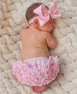 Rufflebutts - Pink Woven Ruffled Baby Bloomers