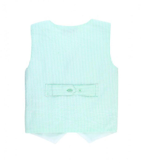 Ruggedbutts - Mint Seersucker Vest - Toddler Boys