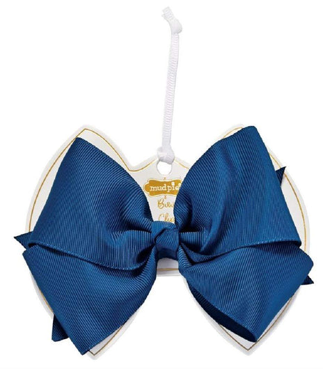 Mud Pie - Large Navy Blue Hair Bow - Charlarue Kids Retail