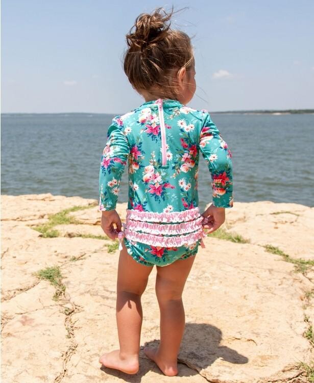 Girls Bathing Suit With Shorts UV SKINZ UPF 50+ Girls Piece Swim