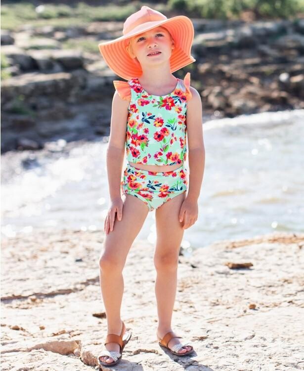 thumbnail image 2 of Rufflebutts Toddler Girls Upf50+ Waterfall Tankini 2 of 14