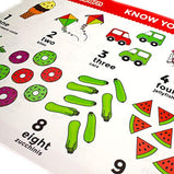 Scentco - Educational Numbers & Letters Learning Mat & (4ct) Scented Washable Gel Crayons