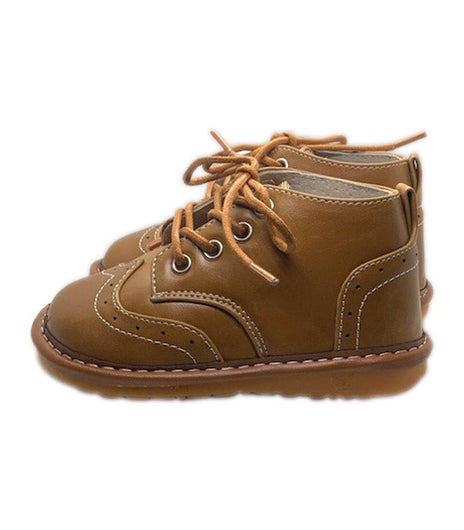 Squeaker Sneakers - Wynn Wing Tip Boots - Toddler Boy Shoes